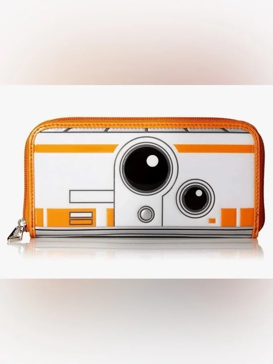 Loungefly (pre-Funko) Star Wars BB-8 Droid Zip Wallet - White & Orange - Picture 1 of 6